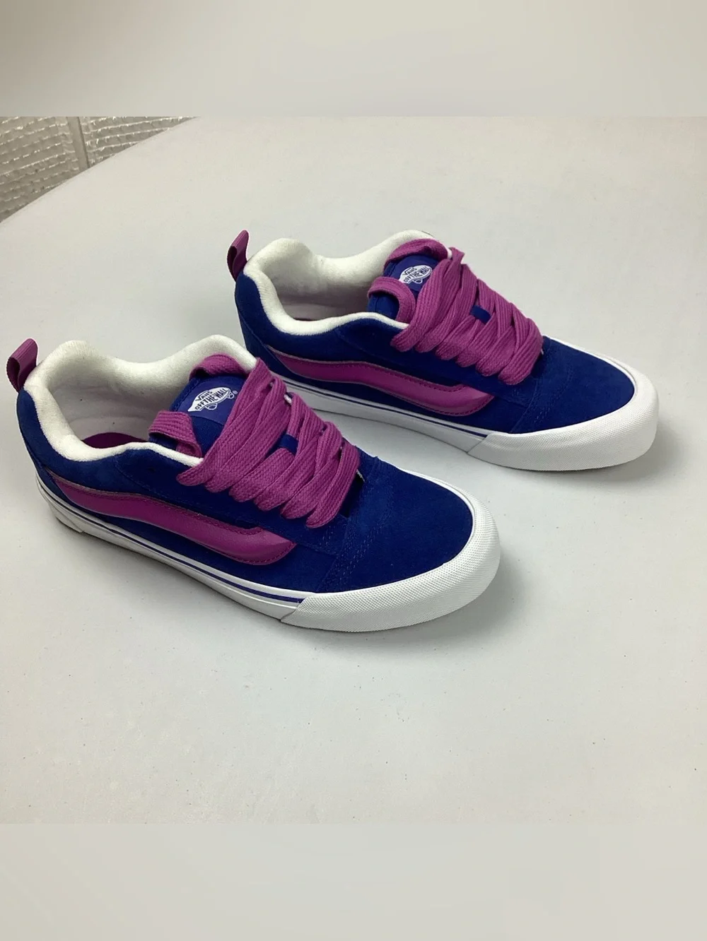 Vans Knu Skool Purple Blue Suede Chunky Skate Shoes Womens 10 Mens 8.5 NWOT